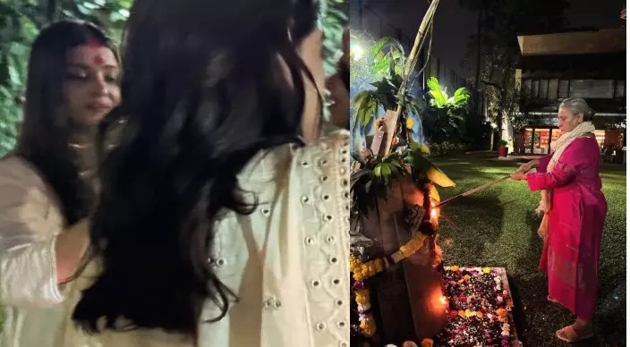 হোলিকা দহনে অভিষেক ঘরণী ও জয়া (ছবি সৌজন্যে-ইনস্টাগ্রাম) হোলিকা দহনে অভিষেক ঘরণী ও জয়া (ছবি সৌজন্যে-ইনস্টাগ্রাম)