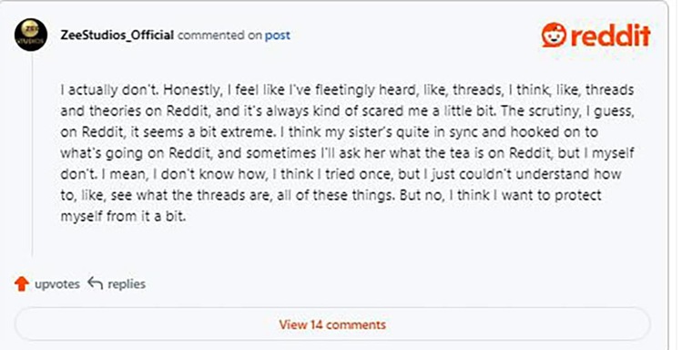 Reddit-এ যা বলেন জাহ্নবী Reddit-এ যা বলেন জাহ্নবী